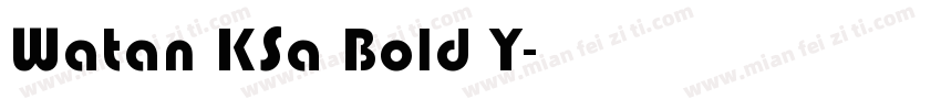 Watan KSa Bold Y字体转换